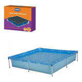 Kit Piscina Infantil 1500 Litros Mor Quadrada + Capa Pvc