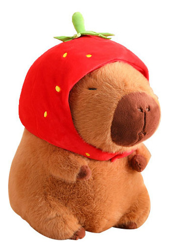 Muñeco De Peluche Capibara Con Mochila Y Gorro De Tortuga