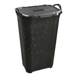 Organizador Para Roupas Roupeiro  Rattan Vime Com Tampa