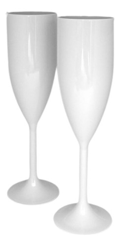 60 Taças Champagne Acrilico  Lisa Para Personalizar 200 Ml