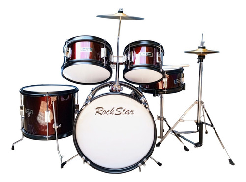 Batería Acustica Rockstar Junior 5 Piezas, Platillos Nueva