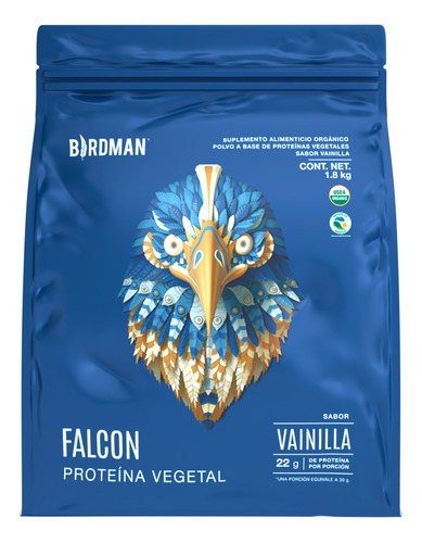 Proteína Vegetal Orgánica Polvo Falcon Protein 1.8kg Birdman