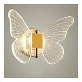 Lámpara De Cama Decorativa Borboleta Luminosa, Led, 20 X 20