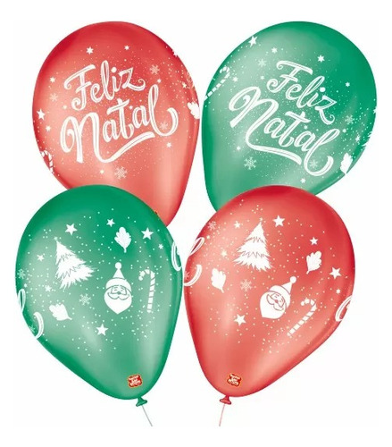 Balões Personalizados Feliz Natal