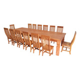 Mesa Jantar 3,5x1,20m Com 14 Cadeiras Encost Curvo Demolição