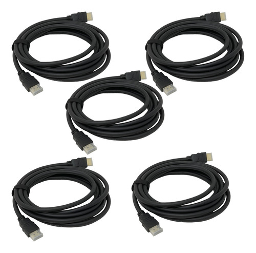 Cable Hdmi De 3 Metros 4k Blindado Uso Rudo 5 Piezas