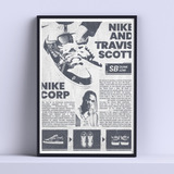 Cuadro Nike X Travis Scott  Decorativo  30x40cm Con Vidrio