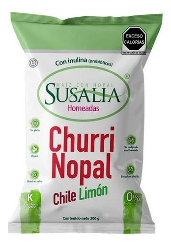 2 Pza Churros De Nopal Susalia Churri Nopal Sabor Chile Limó