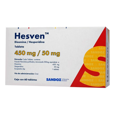 Hesven Tableta 450 Mg\u002F50 Mg, 60 Tabletas | Envío gratis