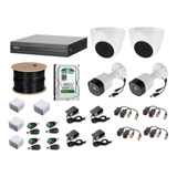 Kit De 4 Cámaras De Seguridad  1080p 2 Megapixel Hd  Dahua