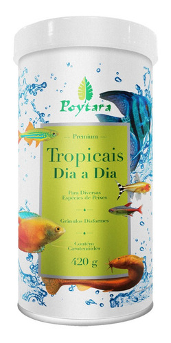 Raçao Poytara Tropicais Dia A Dia 420g Peixes Aquario