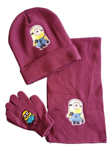 Set Gorro Guantes Y Bufanda  Niños Infantil