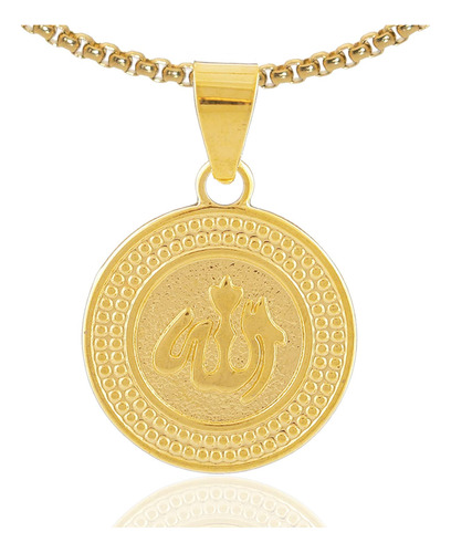 Fusamk Hip Hop Religioso 18k Aleación De Allah Medallón E.