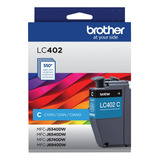 Cartucho Brother Lc402 Color Cian Rendimiento 550 Paginas