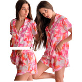 Pijama De Mujer Seda Liso Suave Comodo Barbizon By Selene 