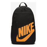 Mochila Nike Elemental Talla Unit Color Negro/ Naranja Original 30r