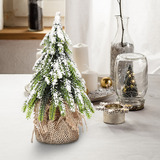 Decoración De Árbol De Mesa De Navidad Con Forma De Copos De