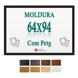 Moldura 64x94 Cm Poster Cartaz Decoração Retrato Com Petg