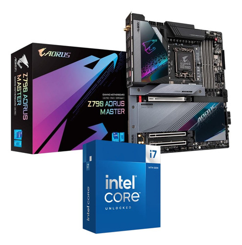Kit Intel 14ª Geração I7 14700k + Gigabyte Z790 Aorus Master