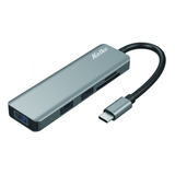 Adaptador Hub 6 En 1 Usb C Kolke Kch-430 Sd Micro Sd Y 3.0