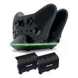 Dock Base Carregador Xbox One Para 2 Controles + 2 Baterias