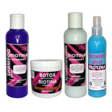 Kit De Shampoo Acondicionador Crema Y Spray Biotina