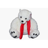 Peluche Oso Polar 40 Cm Regalo Amor Amistad Bufanda 