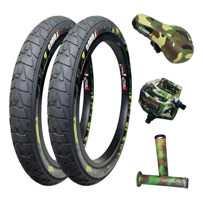 Par Llanta 20x2.30 Gorila Asiento Puños Pedal 1\u002F2 Camuflaje | Envío gratis