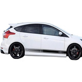 Par Stickers Vinil Franja Lateral Deportiva Auto Focus Ford