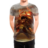 Gnar El León League Of Legends Camiseta Jogos Camisa Lol