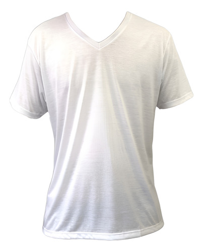 Kit 10 Camisetas 100% Poliéste Gola V Ideal Sublimação Ataca