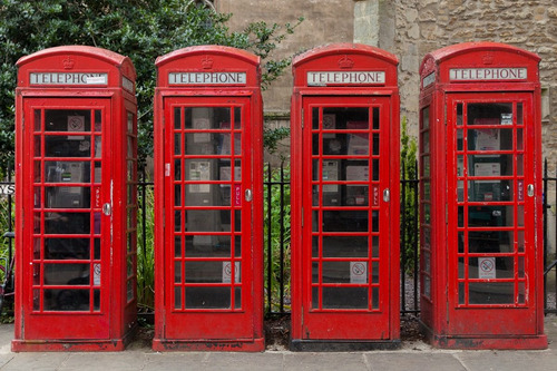 Papel De Parede Adesivo Vintage Londres Cabine Telefonica Hd