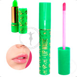 2 Lip Gloss Labial Brilho Mágico Hidratante Rosado Muda Cor