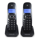 Teléfono Inalámbrico Motorola Duo M700-2 Negro Pack X 2 