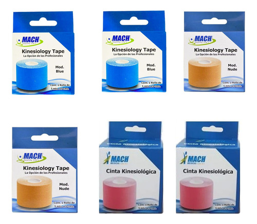 25 Cintas Kinesiologicas Mach Vendaje Neuromuscular Tape