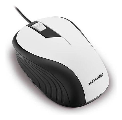 Mouse Multilaser Emborrachado Branco Usb - Mo224