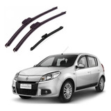 Kit Palhetas Limpador Parabrisa Sandero 2007 A 2014