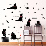 Vinil Decorativo Gatos Huellas Gatitos Pegatina