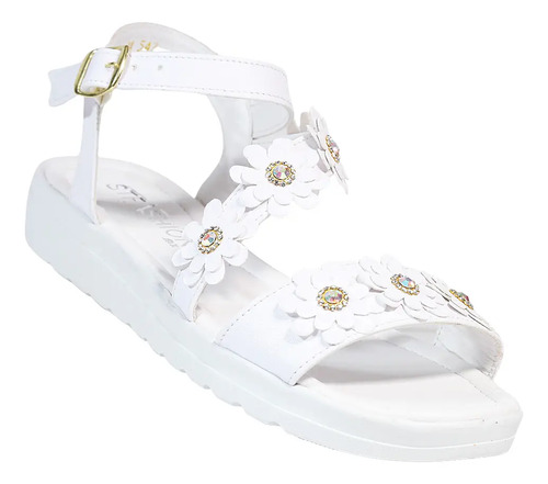 Sandalia Mujer Casual Cuña Blanco Stfashion 08004203 | Envío gratis