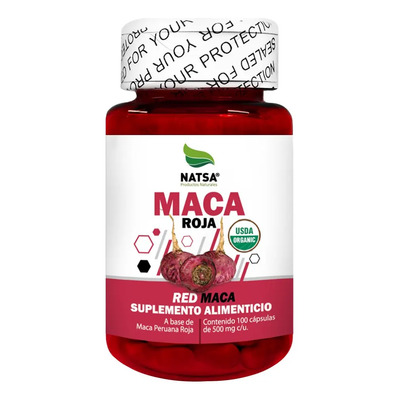 Maca Roja Peruana, Red Maca 100 Cápsulas, Fertilidad, + Energía, Antioxidante, Antidepresivo, Calidad Premium Sabor Natural | Meses sin interés