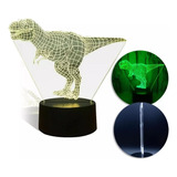 Lámpara Decorativa De Dinosaurio 3d Lámpara Atmósfera T-rex