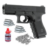 Pistola Aire Comprimido Glock 19 Gen 4 Mos Bbs Co2 + Combo