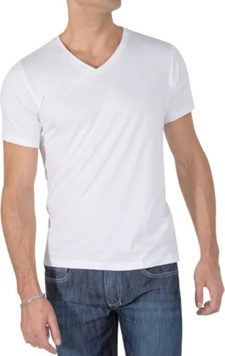 Playera Básica Casual Caballero Cuello V 121431