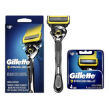 Aparelho Barbeador Gillette Proshield + Refil 4 Cartuchos