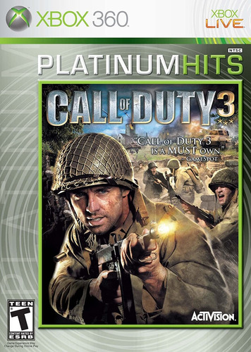 Call Of Duty 3 Platinum Hits -xbox 360