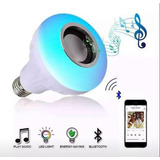 Foco Led Bocina Bluetooth 12w Led Inteligente