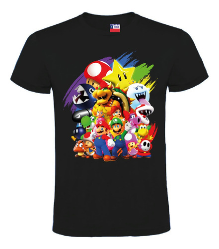 Polera Super Mario Bros Niños Dtf