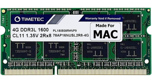 Memoria Ram Timetec 4gb Para Apple Ddr3l 1600mhz