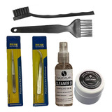 Kit Pasta Térmica Prata Pinça Reta E Curva Pincel Escova Smd