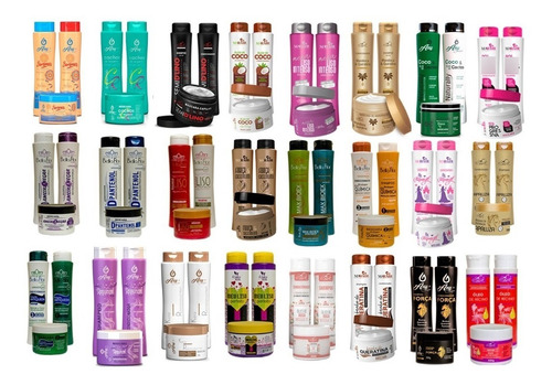 20 Kits (60 Produtos) Shampoo + Condi + Mascara Atacado